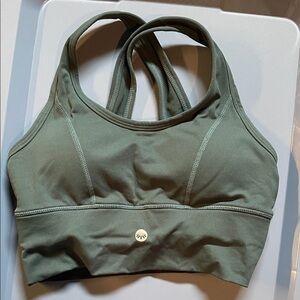 Green sports bra